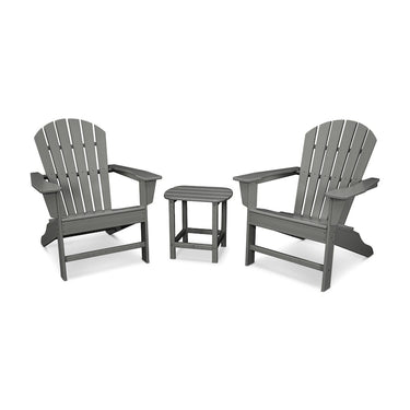 POLYWOOD South Beach Adirondack 3-Piece Set - Slate Grey